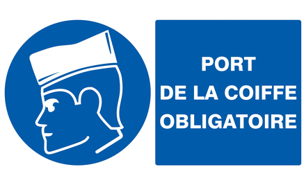 PANNEAU PORT DE LA COIFFE OBLIGATOIRE 330X200MM TALIAPLAST - 721502