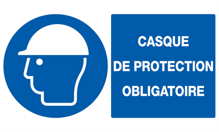 PANNEAU CASQUE DE PROTECTION OBLIGATOIRE 330X200MM TALIAPLAST - 721503