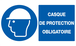 PANNEAU CASQUE DE PROTECTION OBLIGATOIRE 330X200MM TALIAPLAST - 721503