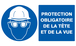 PANNEAU PROTECTION OBLIGATOIRE TETE ET VUE 330X200MM TALIAPLAST - 721504