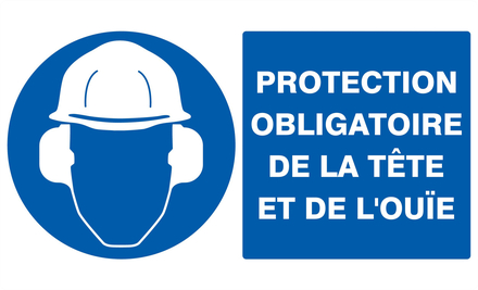 PANNEAU PROTECTION OBLIGATOIRE TETE ET OUIE 330X200MM TALIAPLAST - 721505