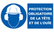 PANNEAU PROTECTION OBLIGATOIRE TETE ET OUIE 330X200MM TALIAPLAST - 721505