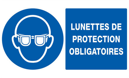 PANNEAU LUNETTES DE PROTECTION OBLIGATOIRES 330X200MM TALIAPLAST - 721507
