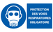 PANNEAU PROTECTION DES VOIES RESPIRATOIRES OBLIGAT. 330X200MM TALIAPLAST - 721510