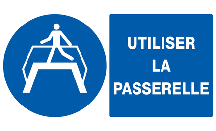 PANNEAU UTILISER LA PASSERELLE 330X200MM TALIAPLAST - 721511