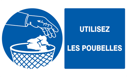 PANNEAU UTILISEZ LES POUBELLES 330X200MM TALIAPLAST - 721512