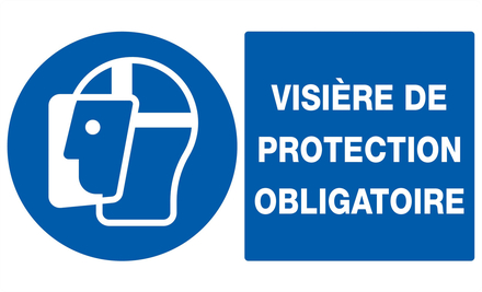 PANNEAU VISIERE DE PROTECTION OBLIGATOIRE 330X200MM TALIAPLAST - 721514