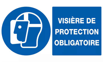PANNEAU VISIERE DE PROTECTION OBLIGATOIRE 330X200MM TALIAPLAST - 721514