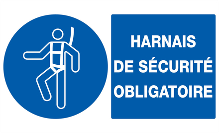 PANNEAU HARNAIS DE SECURITE OBLIGATOIRE 330X200MM TALIAPLAST - 721515