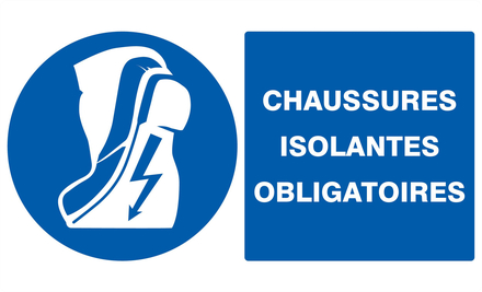PANNEAU CHAUSSURES ISOLANTES OBLIGATOIRES 330X200MM TALIAPLAST - 721516
