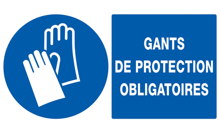 PANNEAU GANTS DE PROTECTION OBLIGATOIRES 330X200MM TALIAPLAST - 721517