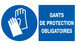 PANNEAU GANTS DE PROTECTION OBLIGATOIRES 330X200MM TALIAPLAST - 721517