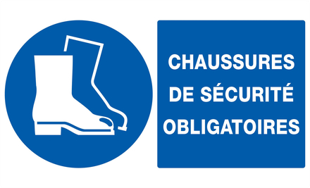 PANNEAU CHAUSSURES DE SECURITE OBLIGATOIRES 330X200MM TALIAPLAST - 721518