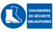 PANNEAU CHAUSSURES DE SECURITE OBLIGATOIRES 330X200MM TALIAPLAST - 721518
