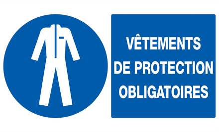PANNEAU VETEMENTS DE PROTECTION OBLIGATOIRES 330X200MM TALIAPLAST - 721519