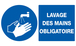 PANNEAU LAVAGE DES MAINS OBLIGATOIRE 330X200MM TALIAPLAST - 721520