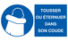 Signalétique d'information 330X200 ADHESIF Tousser ou eternuer dans son coude 330x200mm TALIAPLAST - 721526