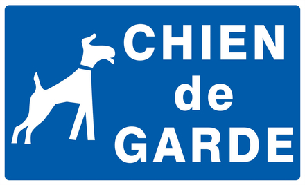 Panneau adhésif CHIEN DE GARDE 330X200MM TALIAPLAST - 721603