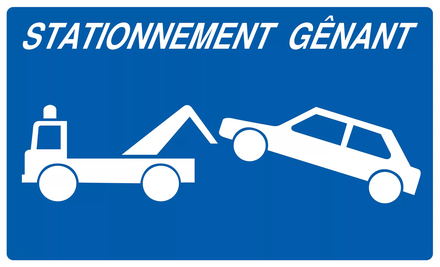 Panneau adhésif STATIONNEMENT GENANT 330X200MM TALIAPLAST - 721605