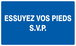 Panneau adhésif ESSUYEZ VOS PIEDS S.V.P 330X200MM TALIAPLAST - 721617