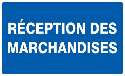 Panneau adhésif RECEPTION DES MARCHANDISES 330X200MM TALIAPLAST - 721625
