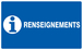 Panneau adhésif RENSEIGNEMENTS 330X200MM TALIAPLAST - 721626