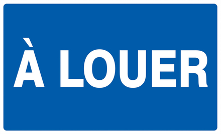 Panneau adhésif A LOUER 330X200MM TALIAPLAST - 721634