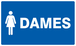 Panneau adhésif TOILETTES DAMES 330X200MM TALIAPLAST - 721647