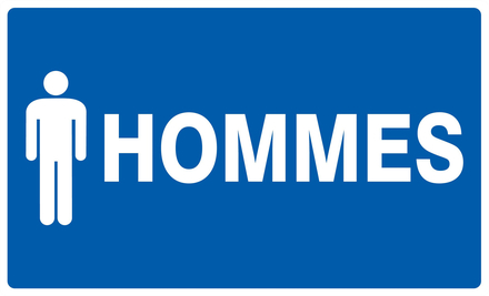 PANNEAU TOILETTES HOMMES 330X200MM TALIAPLAST - 721648