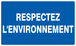 PANNEAU RESPECTEZ L'ENVIRONNEMENT 330X200MM TALIAPLAST - 721649