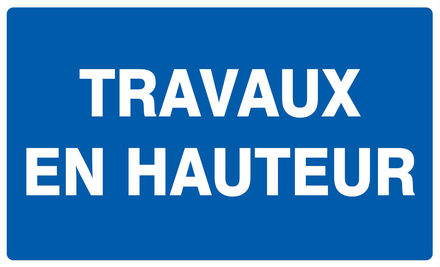 PANNEAU TRAVAUX EN HAUTEUR 330X200MM TALIAPLAST - 721650