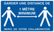 Signalétique COVID-19 ADHESIF Garder une distance de 1 metre minimum 330x200mm (bleu) TALIAPLAST - 721901