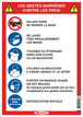 Signalétique COVID-19 ADHESIF Les 5 gestes barrieres (covid-19) TALIAPLAST - 721903