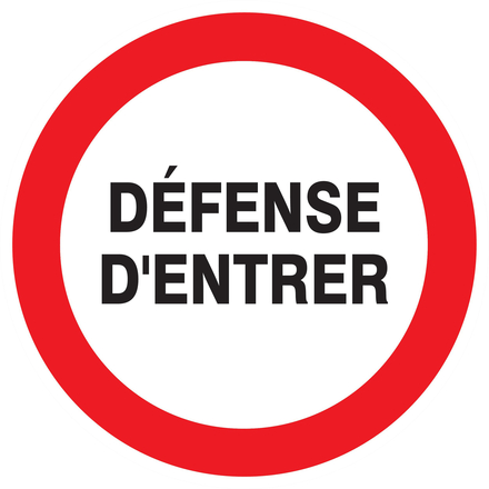 PANNEAU DEFENSE D'ENTRER Ø300MM TALIAPLAST - 722205