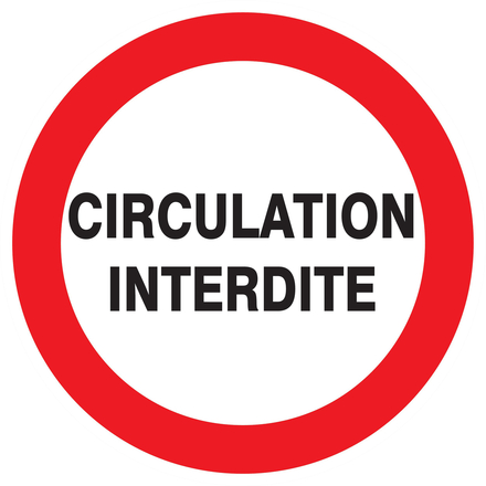 PANNEAU CIRCULATION INTERDITE Ø300MM TALIAPLAST - 722207