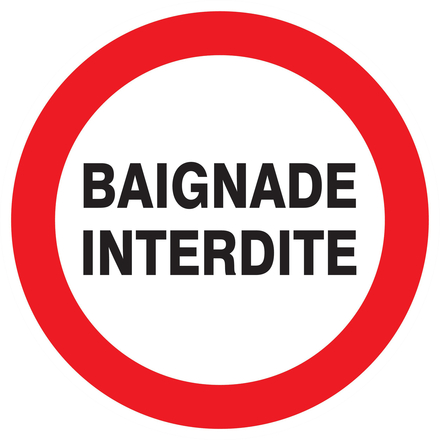 PANNEAU BAIGNADE INTERDITE Ø300MM TALIAPLAST - 722236