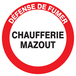 Panneau adhésif DEFENSE DE FUMER CHAUFFERIE MAZOUT Ø300MM TALIAPLAST - 722240