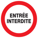 PANNEAU ENTREE INTERDITE Ø300MM TALIAPLAST - 722242