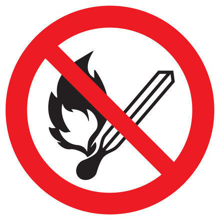 PANNEAU FLAMMES NUES INTERDITES Ø300MM TALIAPLAST - 722245