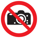 PANNEAU INTERDICTION DE PHOTOGRAPHIER Ø300MM TALIAPLAST - 722251