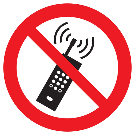 PANNEAU INTERDICTION D'ACTIVER DES TELEPHONES MOBILES Ø300MM TALIAPLAST - 722255