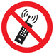PANNEAU INTERDICTION D'ACTIVER DES TELEPHONES MOBILES Ø300MM TALIAPLAST - 722255