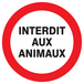 Panneau adhésif INTERDIT AUX ANIMAUX Ø300MM TALIAPLAST - 722258