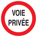 PANNEAU VOIE PRIVEE CIRCULATION INTERDITE Ø300MM TALIAPLAST - 722265
