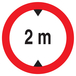 Panneau adhésif INTERDIT AUX VEHICULES DE PLUS DE 2.00M DE HAUT D.300mm TALIAPLAST - 722274