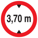 Panneau adhésif INTERDIT AUX VEHICULES DE PLUS DE 3.70M DE HAUT D.300mm TALIAPLAST - 722278