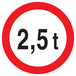 PANNEAU INTERDIT AUX PLUS DE +2.5 TONNES Ø300MM TALIAPLAST - 722282