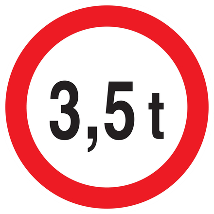 PANNEAU INTERDIT AUX PLUS DE +3.5 TONNES Ø300MM TALIAPLAST - 722283