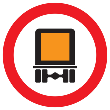 INTERDIT AUX TRANSPORTS DE MATIERES DANGEREUSES D.300mm TALIAPLAST - 722285