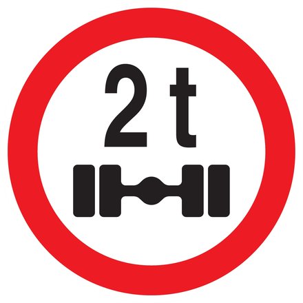 INTERDIT VEHICULES PESANT S/UN ESSIEU + DE 2 T. D.300mm TALIAPLAST - 722288